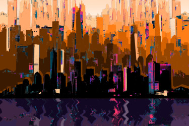 Digital Arts titled "New York 18 - Série…" by Gérard Esquerre, Original Artwork, Digital Painting