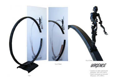 雕塑 标题为“URGENCE” 由Gérard Esquerre, 原创艺术品, 金属