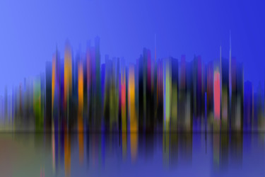 Digital Arts titled "New York 25 - Série…" by Gérard Esquerre, Original Artwork, Digital Painting Mounted on Plexiglass