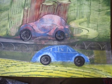 Pintura intitulada "cars" por Sergio Alexandre, Obras de arte originais