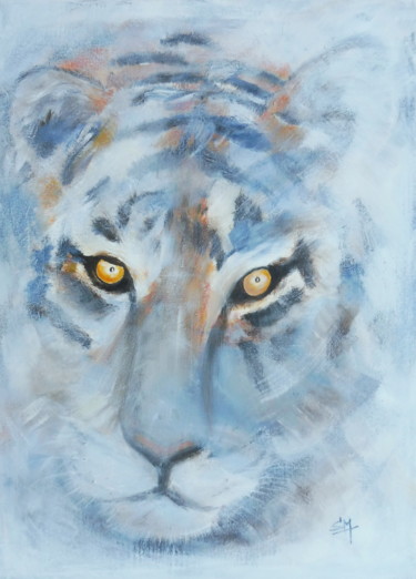 Peinture intitulée "Tigre" par Simon Martin (Esse Eme), Œuvre d'art originale, Acrylique