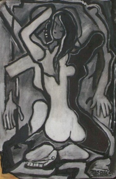 Peinture intitulée "couple" par Essebe, Œuvre d'art originale