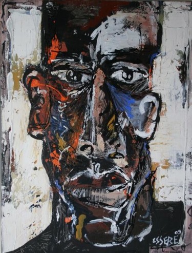 Peinture intitulée "HOMMES   00 1" par Essebe, Œuvre d'art originale