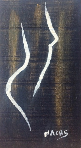 Painting titled "Nude" by Marc Cases, Original Artwork, Acrylic