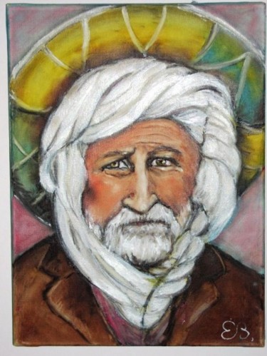 Peinture intitulée "L'homme à la médala…" par Essia, Œuvre d'art originale, Huile