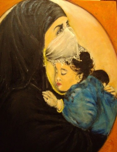 Pintura titulada "La m’laya et sa voi…" por Essia, Obra de arte original, Oleo