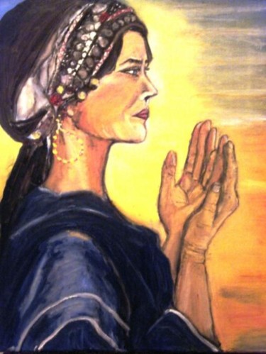 Malerei mit dem Titel "Elfatiha" von Essia, Original-Kunstwerk, Öl