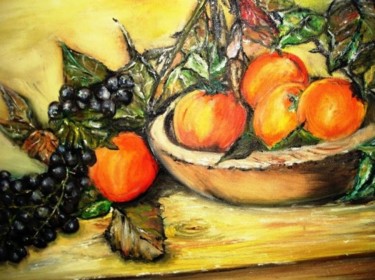 Ζωγραφική με τίτλο "Fruits d'automne." από Essia, Αυθεντικά έργα τέχνης