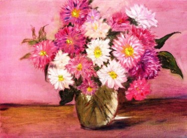 Painting titled "Petit vase." by Essia, Original Artwork