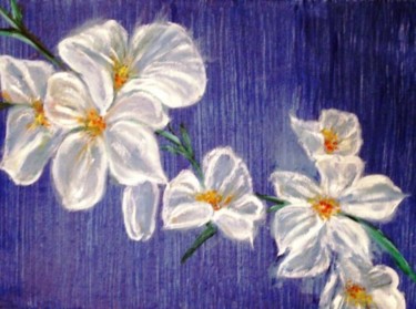 Peinture intitulée "Fleurs printanières" par Essia, Œuvre d'art originale