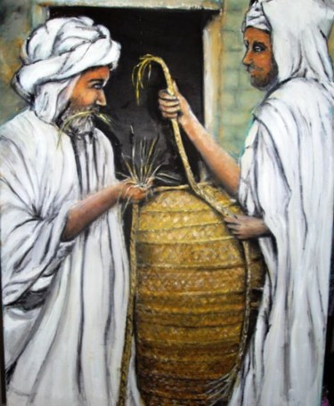 Painting titled "Le samour ou rouni" by Essia, Original Artwork, Oil
