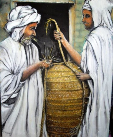 Pintura intitulada "Le samour ou rouni" por Essia, Obras de arte originais, Óleo