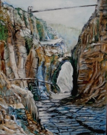 Painting titled "Les gorges du Rhumel" by Essia, Original Artwork