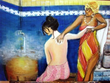 绘画 标题为“Elkhalwa ou le bain…” 由Essia, 原创艺术品, 油