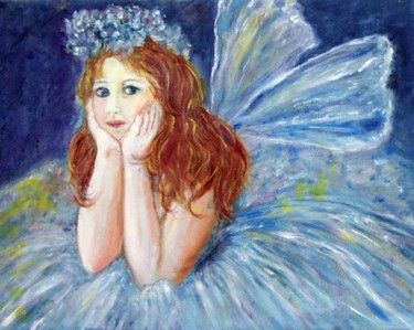Malerei mit dem Titel "un gentil  papillon…" von Essia, Original-Kunstwerk