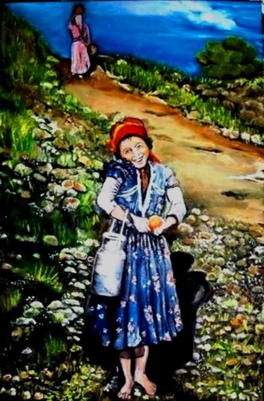Painting titled "ma-petite-kabyle.jpg" by Essia, Original Artwork
