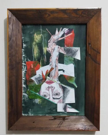 Collages titled "Meat from the tree" by Esstas Demir, Original Artwork, Collages Mounted on Cardboard