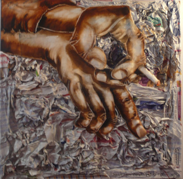 Malerei mit dem Titel "jusqu'ici tout va b…" von Chantal Esteban, Original-Kunstwerk, Öl
