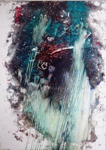 Peinture intitulée "ce-qui-nous-relie-2…" par Chantal Esteban, Œuvre d'art originale, Huile