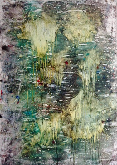 Peinture intitulée "ce-qui-nous-relie-3…" par Chantal Esteban, Œuvre d'art originale, Huile