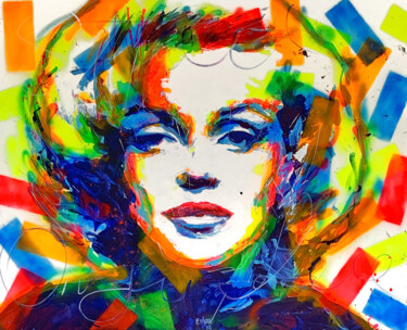 Pittura intitolato "Monroe" da Esteban Vera (EVera), Opera d'arte originale, Acrilico