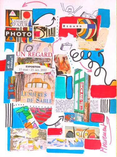 Collages titulada "Regards croisés" por Estée, Obra de arte original, Collages
