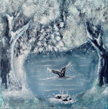 Peinture intitulée "Winter is coming" par Estefany Mariño, Œuvre d'art originale, Acrylique