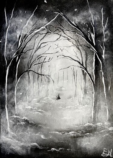 Pintura titulada "Lost in the cold" por Estefany Mariño, Obra de arte original, Acrílico