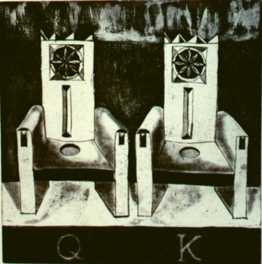 Painting titled "QK" by Estela Baptista Costa, Original Artwork