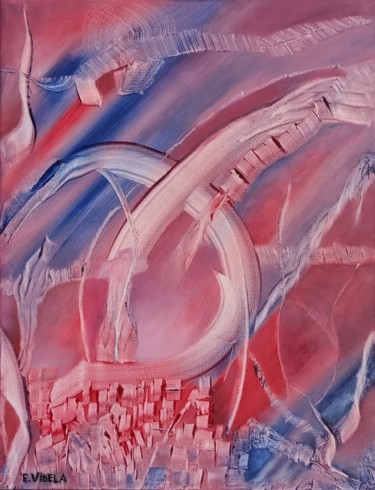 Pittura intitolato "" caminos"" da Estela Videla, Opera d'arte originale, Acrilico