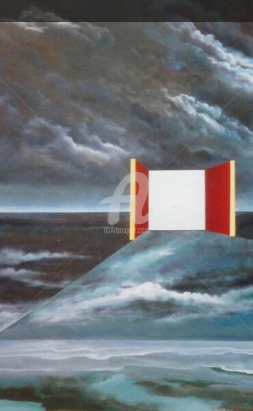 Painting titled "Sky Gate" by Estelle Schmidheiny, Original Artwork, Acrylic
