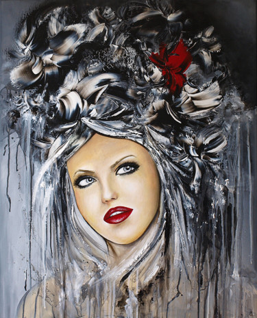 Картина под названием ""Gothique romantiqu…" - Estelle Barbet, Подлинное произведение искусства, Акрил
