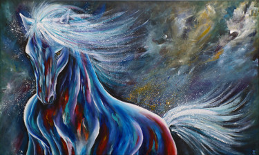 Картина под названием "ColHorsE 2" - Estelle Barbet, Подлинное произведение искусства, Акрил