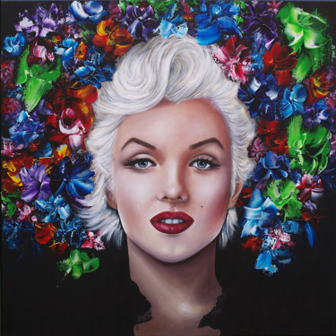 Painting titled ""Marilyn Forever"" by Estelle Barbet, Original Artwork, Acrylic