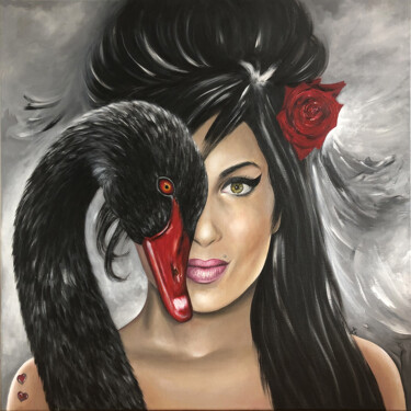 "Black Wine" Peinture intitulée ""Black Wine"" par Estelle Barbet, Œuvre d'art originale, Acrylique
