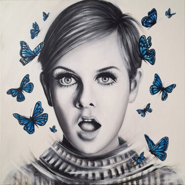 Картина под названием ""L'effet papillon 2"" - Estelle Barbet, Подлинное произведение искусства, Акрил