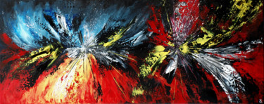 Painting titled "Déflagrations" by Estelle Barbet, Original Artwork, Acrylic