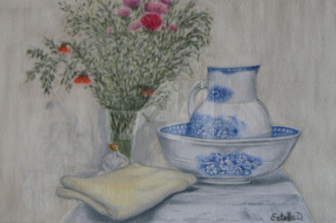 La toilette Dessin intitulée "La toilette" par Estelle D, Œuvre d'art originale, Pastel