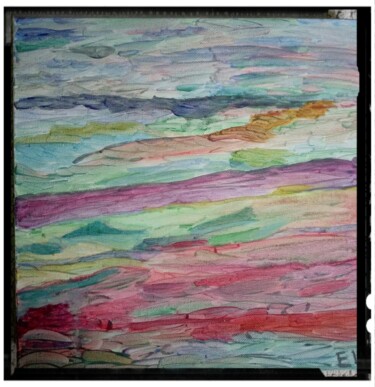 Painting titled "paysage de toscane" by Estelle.L, Original Artwork, Acrylic