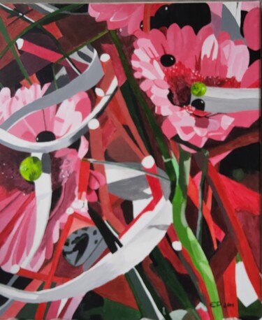 Malarstwo zatytułowany „Multicolore” autorstwa Estelle Pouligny, Oryginalna praca, Akryl