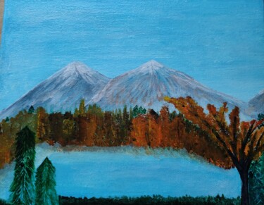 Pintura intitulada "Montagnes" por Estelle Savarit, Obras de arte originais, Acrílico