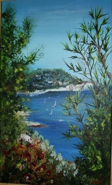 Peinture intitulée "Vue sur Cap Ferrat" par Estelle Royer, Œuvre d'art originale, Autre