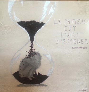 Painting titled "Il est temps!" by Estelle Pax, Original Artwork, Acrylic