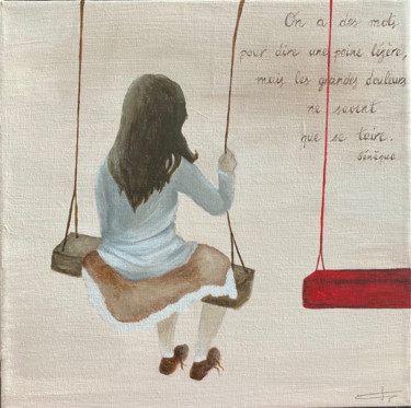 Peinture intitulée "Ça (sa) balance" par Estelle Pax, Œuvre d'art originale, Acrylique