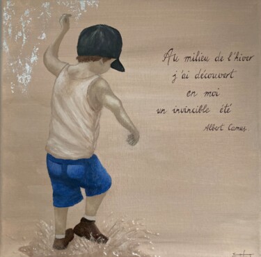 Painting titled "Être seulement moi!" by Estelle Pax, Original Artwork, Acrylic