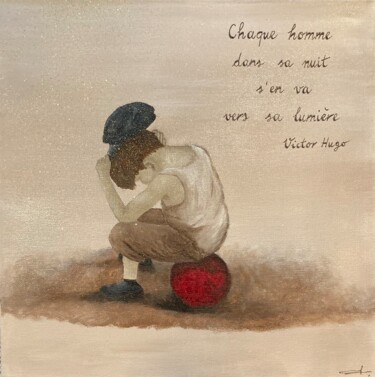 Peinture intitulée "La solitude : le ch…" par Estelle Pax, Œuvre d'art originale, Acrylique