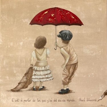 Painting titled "Pour la vie" by Estelle Pax, Original Artwork, Acrylic