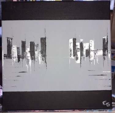 Peinture intitulée ""Manhattan"" par Estelle Paint, Œuvre d'art originale, Acrylique
