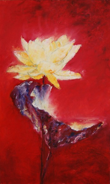 Peinture intitulée "Danseuse de lumière" par Estelle Darve, Œuvre d'art originale, Huile