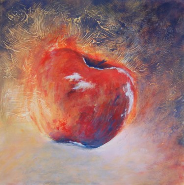 Peinture intitulée "Pomme de feu" par Estelle Darve, Œuvre d'art originale, Acrylique